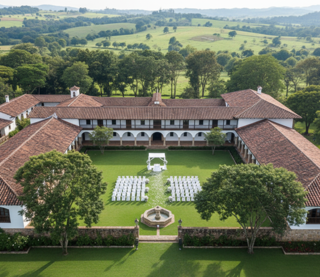 Hacienda exclusiva para el lugar perfecto para tu boda en Bogotá organizada por Sandra y su equipo.