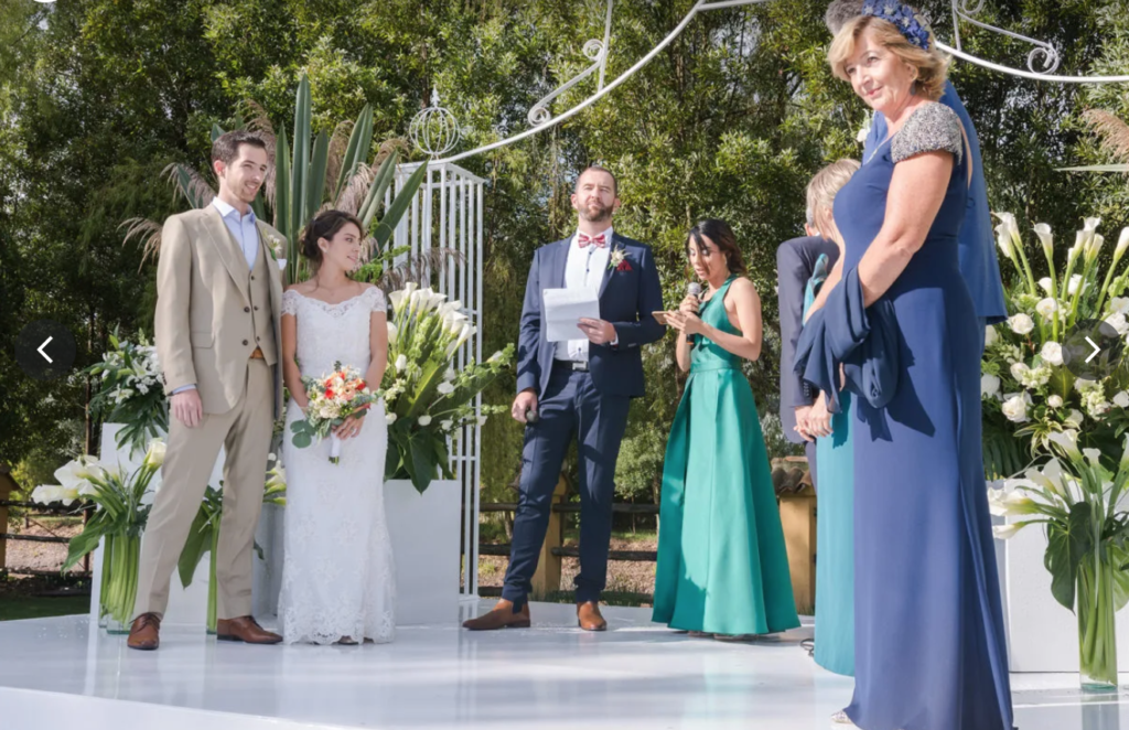 Montaje de boda campestre en una de las mejores haciendas para matrimonios campestres en la Sabana de Bogotá.